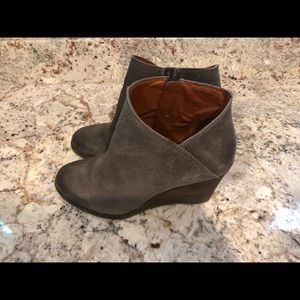 Lucky Brand wedge ankle booties::size 8